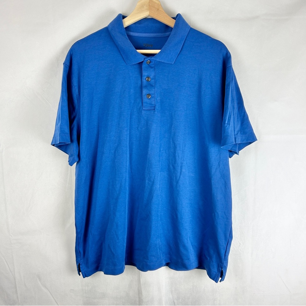 TILLEY Soft‎ Touch Cotton Polo Blue Size XL